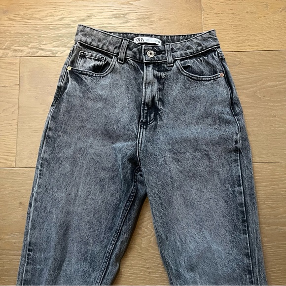 Grey high waist Zara denim jeans - Picture 3 of 4